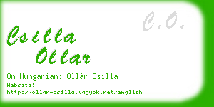 csilla ollar business card